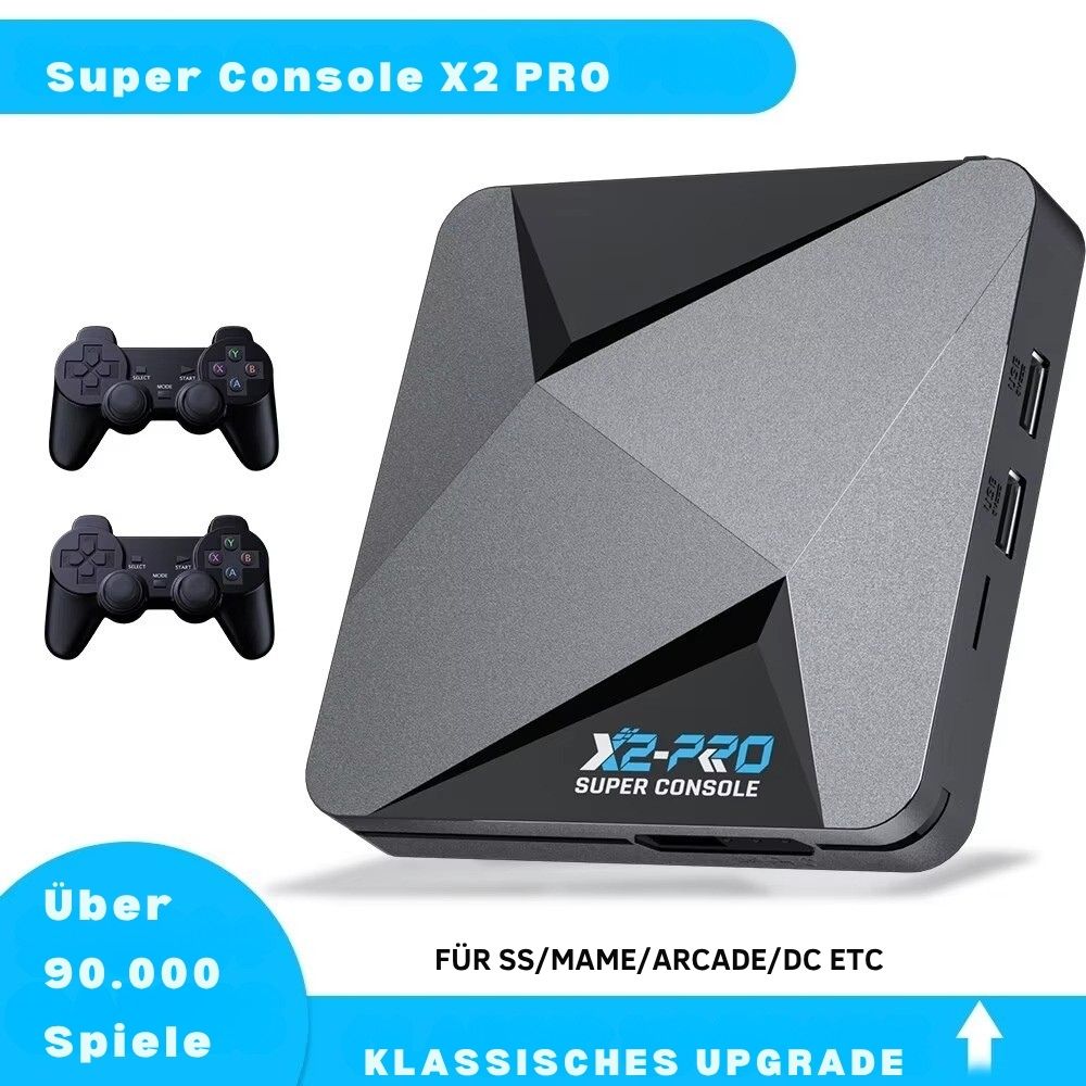 Super Console X2 Pro Retro Konsole & Android TV – 90.000+ Spiele 256GB