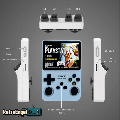 R36S Retro Handheld Konsole 128GB – 3,5" IPS, Linux, tragbarer Videospieler - Retroengel