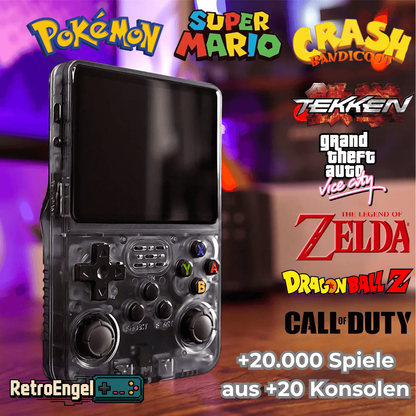 R36S Retro Handheld Konsole 128GB – 3,5" IPS, Linux, tragbarer Videospieler - Retroengel