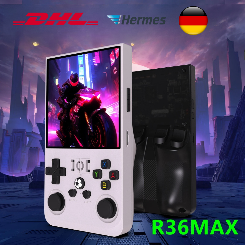 R36 Max Retro Handheld Spielekonsole 64/128GB | 22000+ Spiele | 4 Zoll IPS - Retroengel