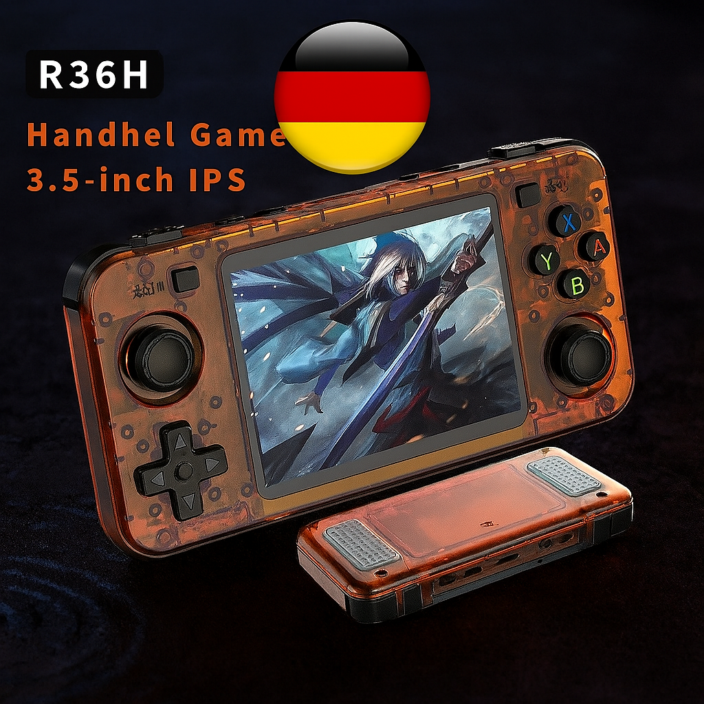 Neue R36H Retro Handheld Spielekonsole 3,5" IPS Linux RK3326 20000+ Games - Retroengel