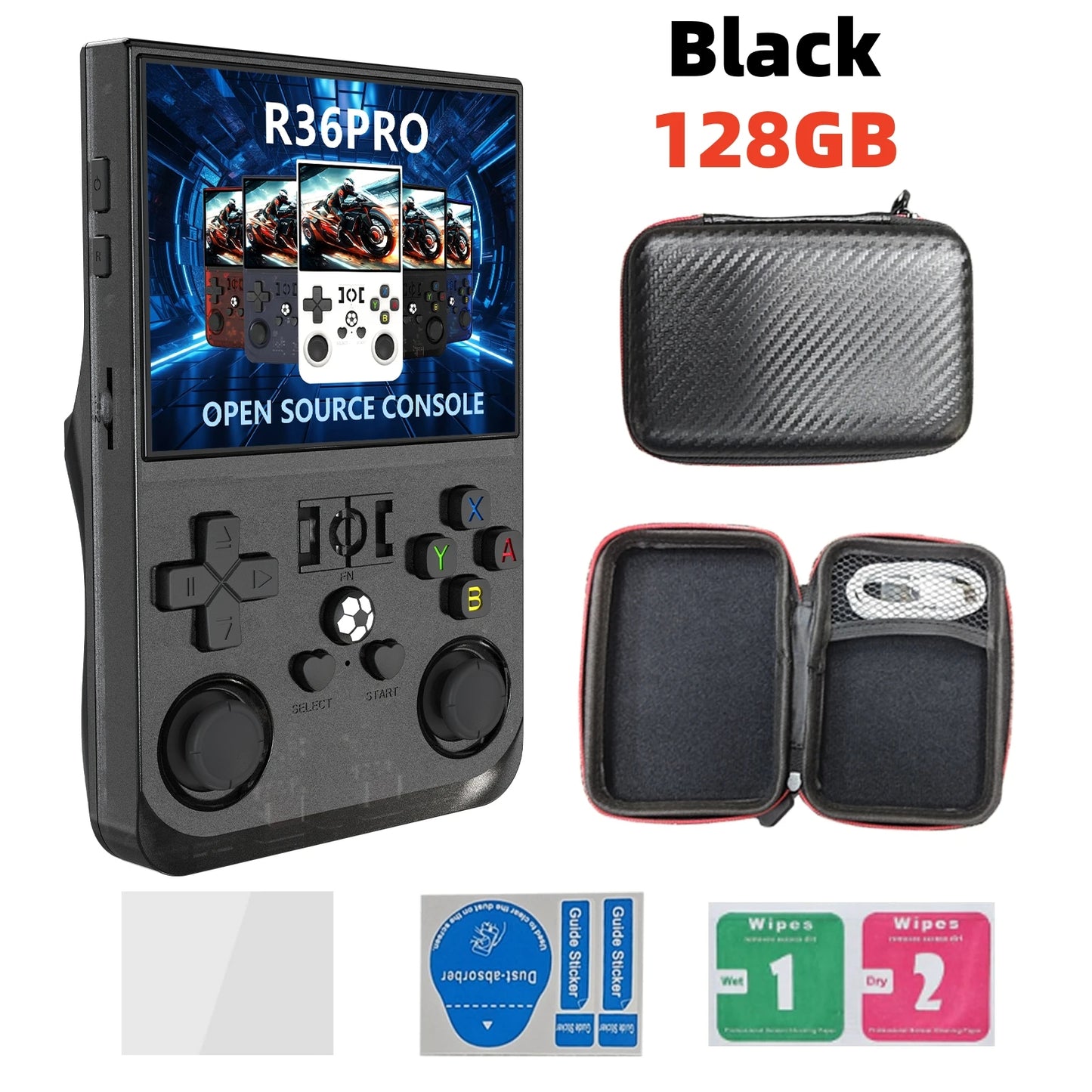 R36 PRO Retro Handheld Konsole – 128GB, 3,5″ IPS