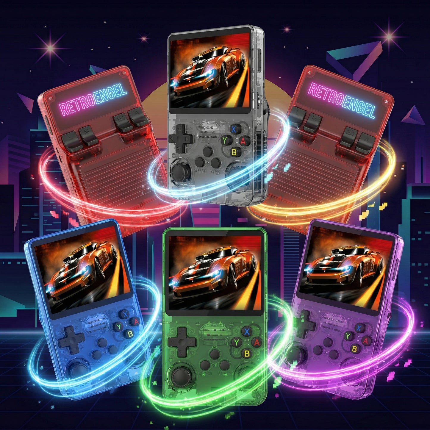 R36S Retro Handheld Konsole 128GB – 3,5" IPS, Linux, tragbarer Videospieler - Retroengel