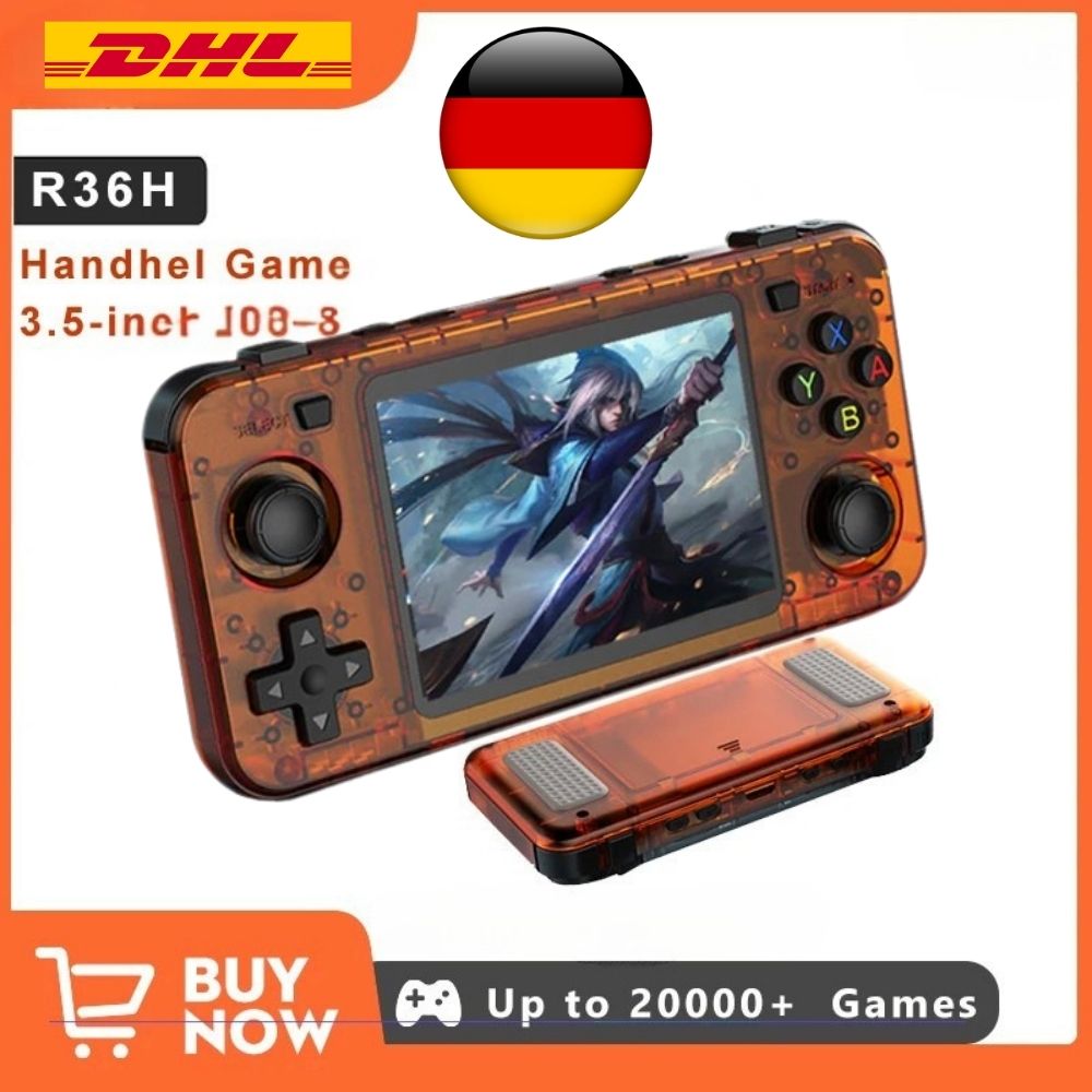 Neue R36H Retro Handheld Spielekonsole 3,5" IPS Linux RK3326 20000+ Games - Retroengel