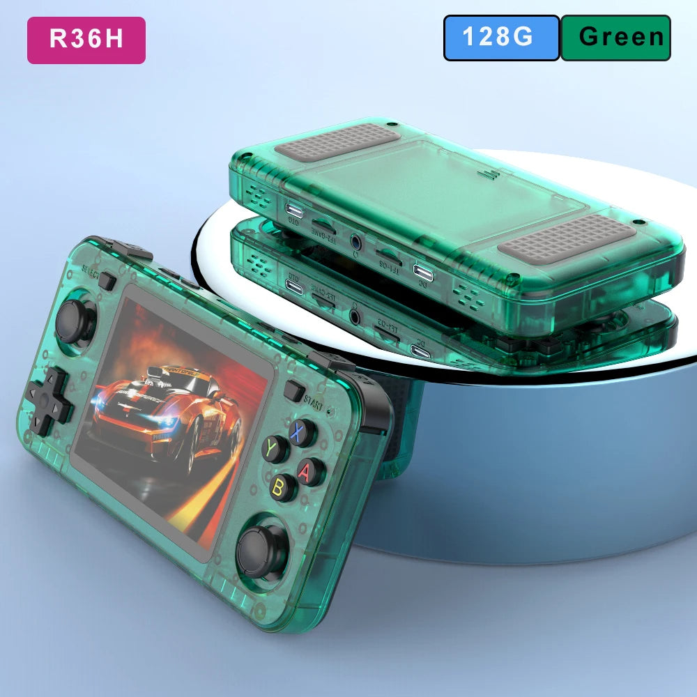 Neue R36H Retro Handheld Spielekonsole 3,5" IPS Linux RK3326 20000+ Games - Retroengel
