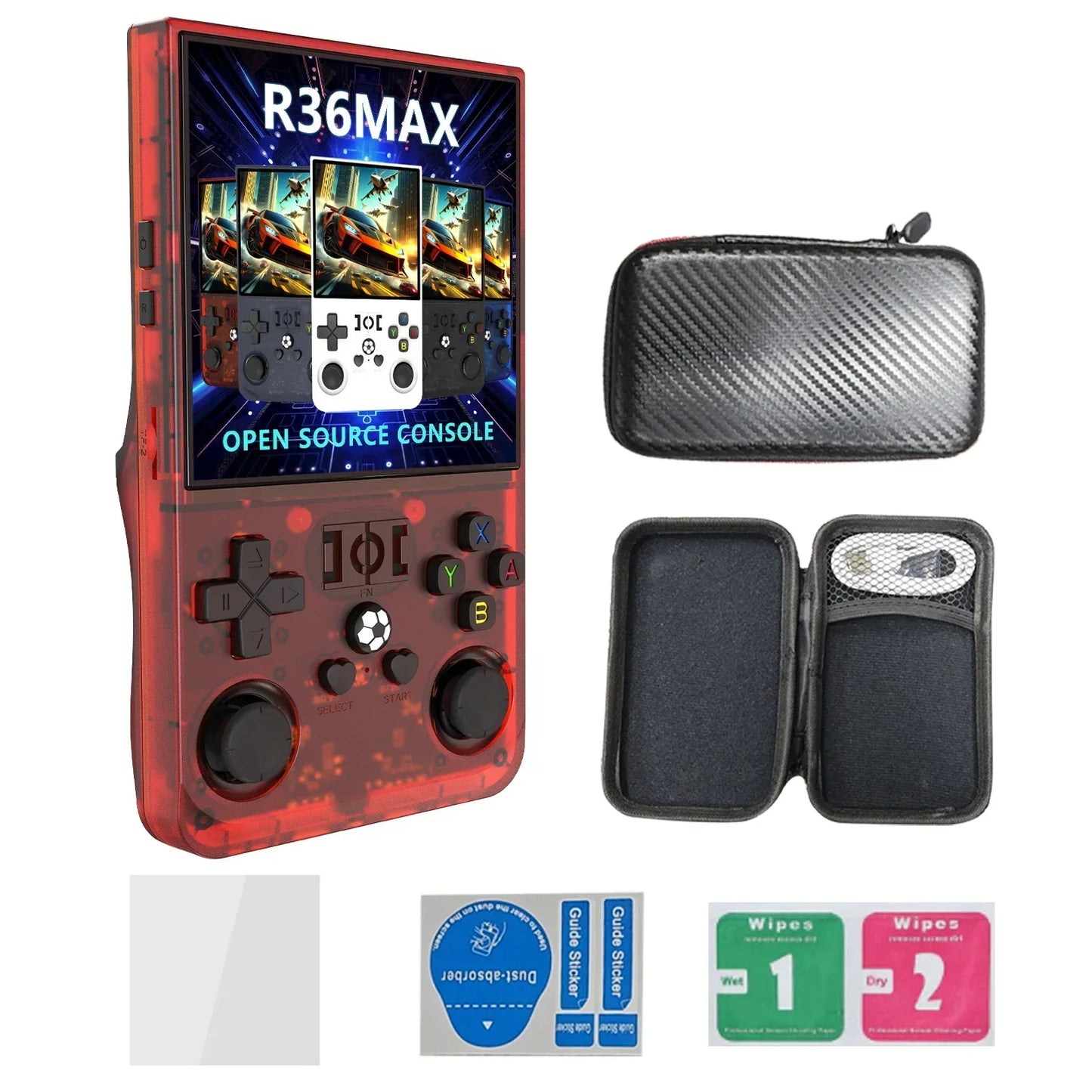 R36 Max Retro Handheld Spielekonsole 64/128GB | 22000+ Spiele | 4 Zoll IPS - Retroengel
