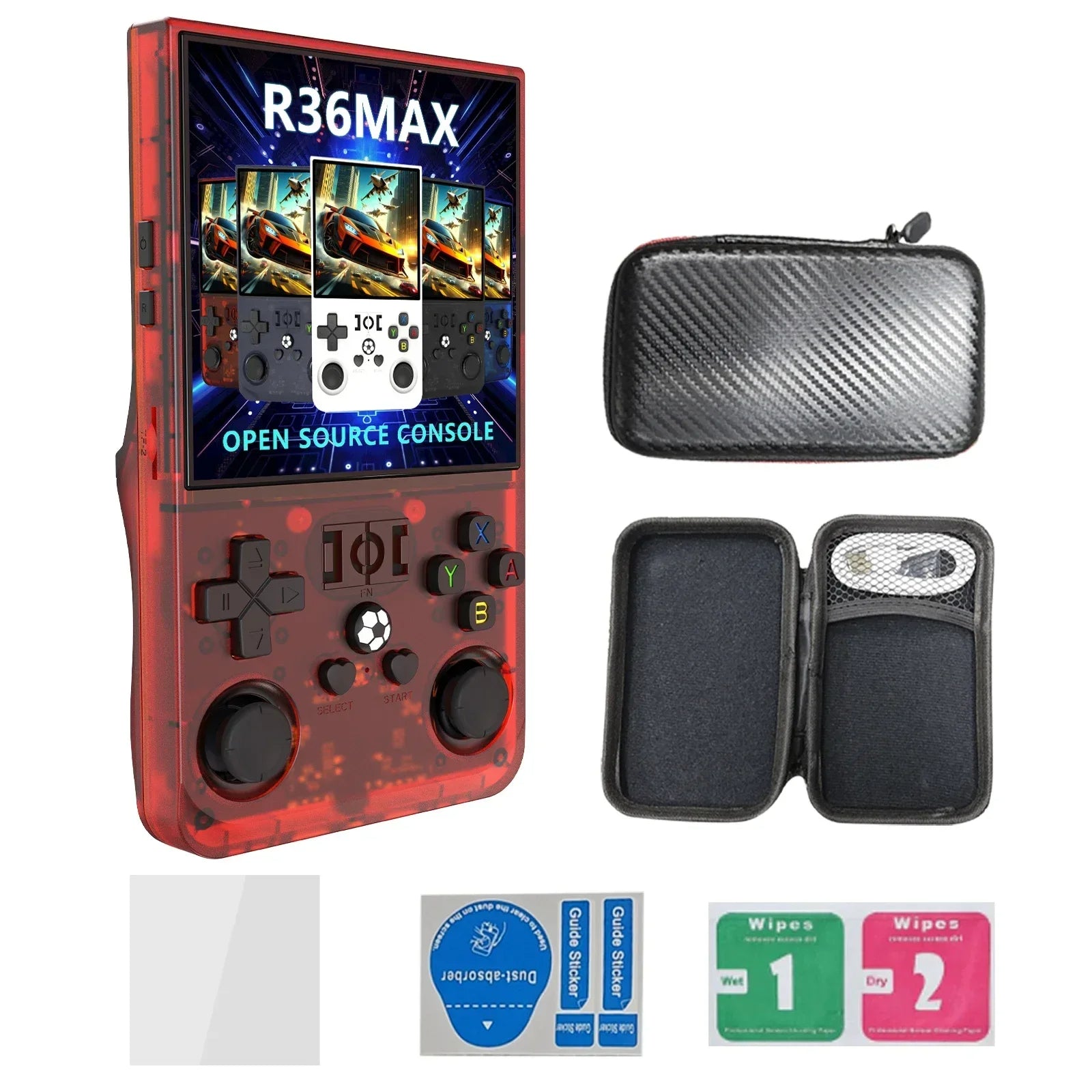 R36 Max Retro Handheld Spielekonsole 64/128GB | 22000+ Spiele | 4 Zoll IPS - Retroengel