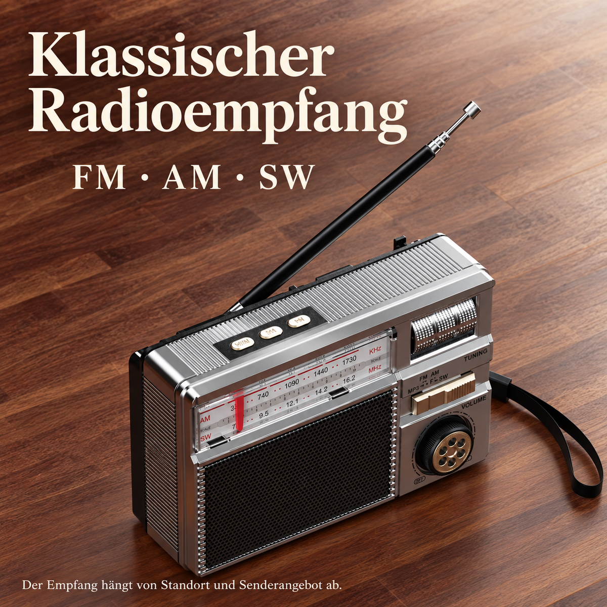 Retro-Radio mit Bluetooth und Solarpanel – Ein Design, das man bedienen möchte