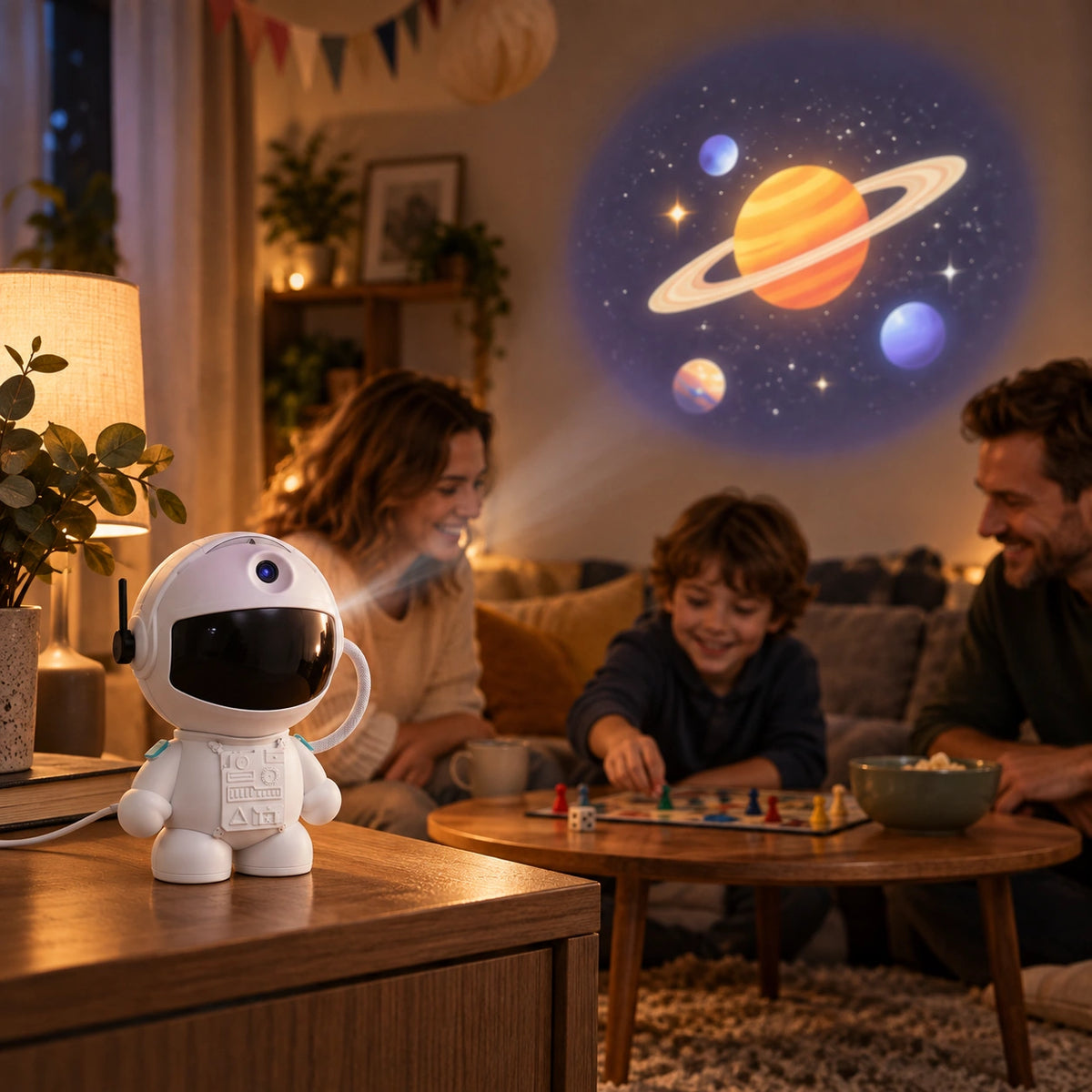 Atmosphäre für den Familienabend